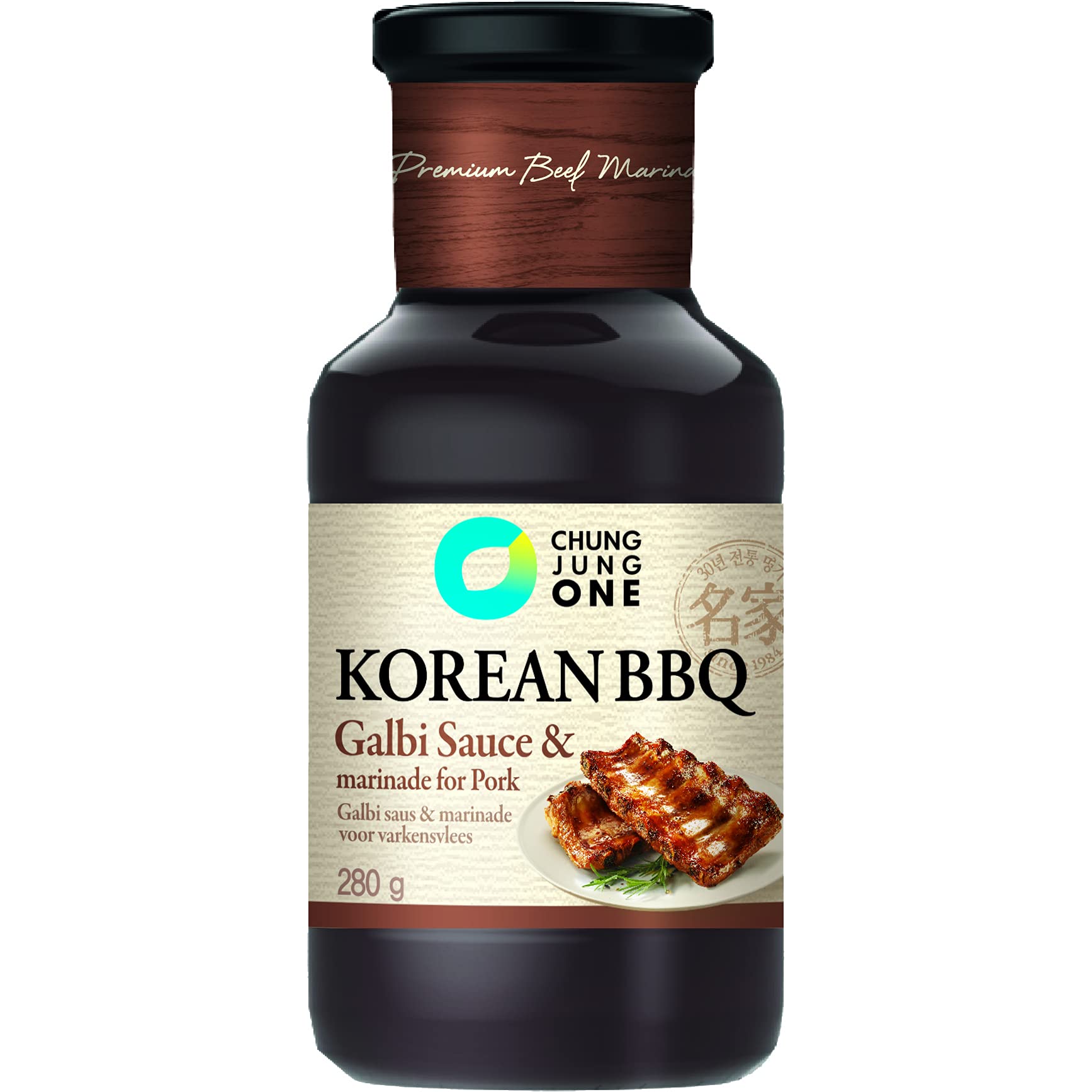 Chung Jung One Marinado A La Parrilla Coreano Para Ternera 1 Paquete 280 Gramos