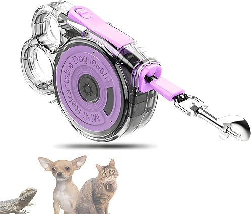 Correa retráctil para perro de 10 pies sin enredos con freno manual y carcasa transparente, para perros pequeños, ligera y fácil de usar para niños disponible en Yaxa Colombia