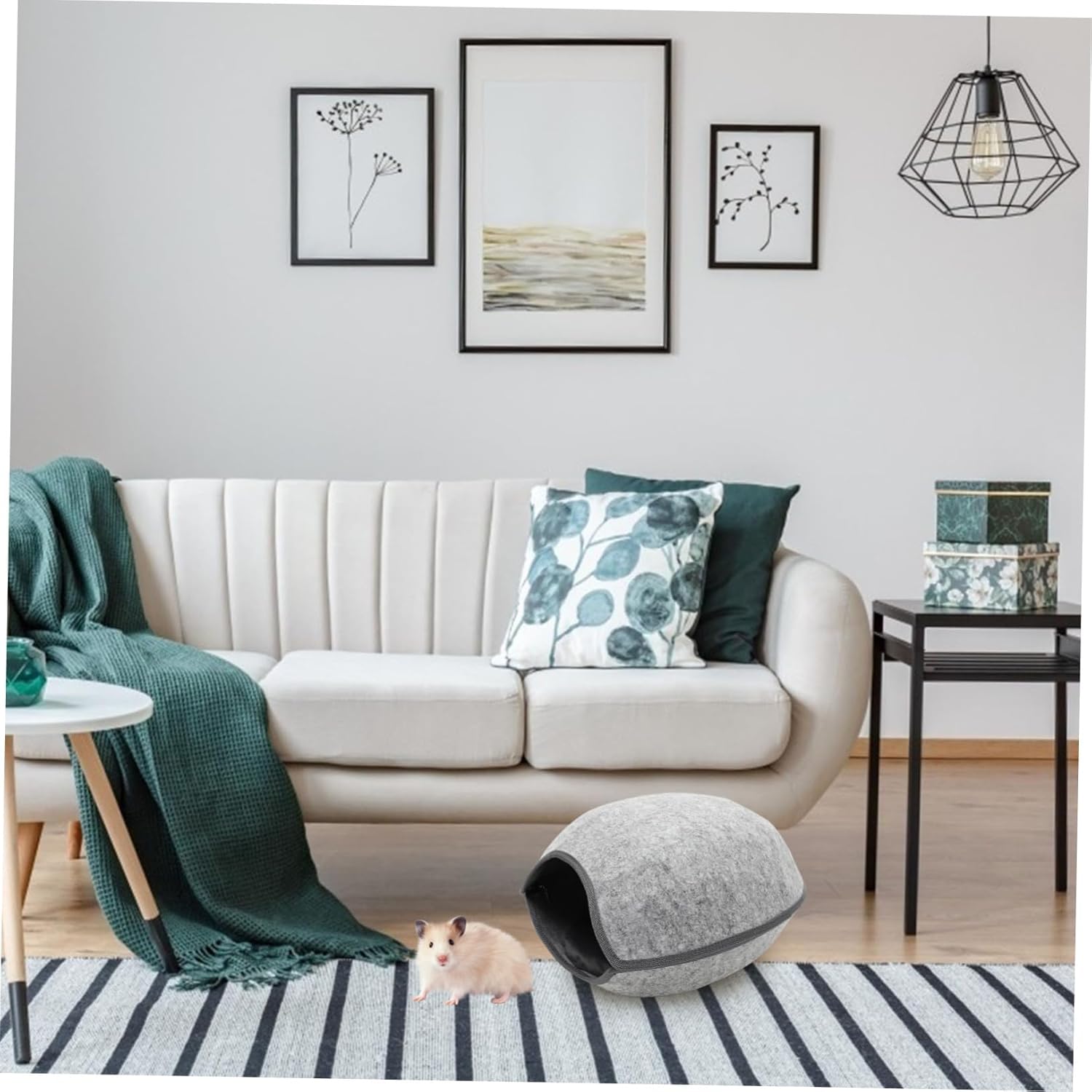 UPKOCH Household Cat Nest Breathable Cat House for Use Material for Kittens and Dogs Comfortable Sleeping Place Grey Color