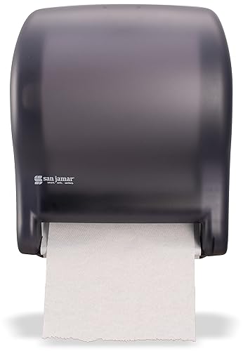 Miniatura 4 de San Jamar Ecologic Tear-N-Dry Dispensador de toallas de papel electrónico de plástico reciclado, dispensador de toallas a batería, dispensador de