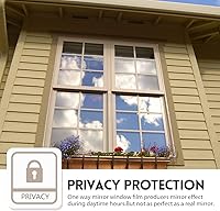 Vista 3 de Kespen - Película unidireccional para ventana, privacidad diurna, adherencia estática, bloqueo solar, anti rayos UV, reflectante, tinte de ventana