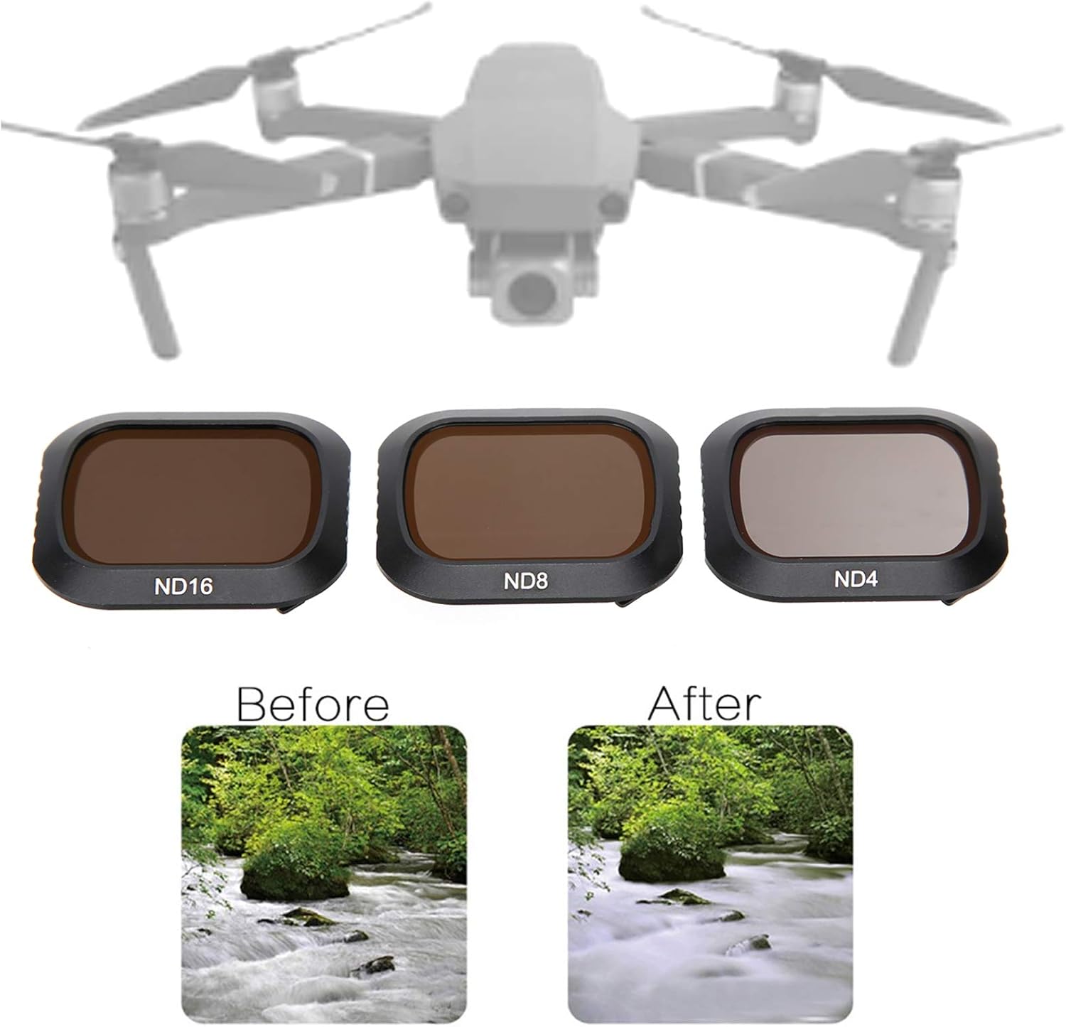 Camera Lens Filters ND4 ND8 ND16 Lens Filter Neutral Density 3 in 1 Set for 2 Pro Camera Reduce Dust and Scratches Water Proof Filter