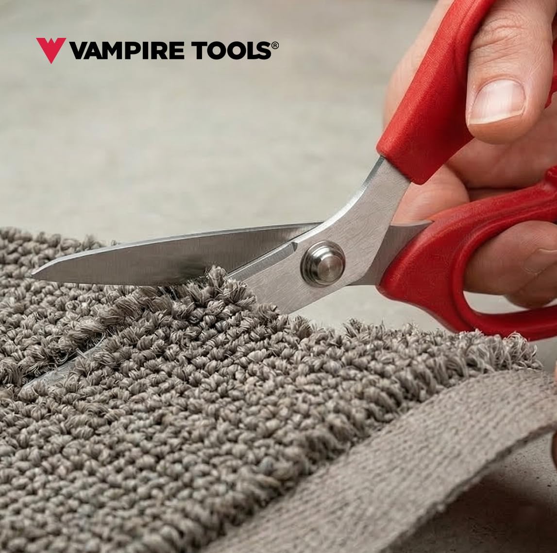 VAMPLIERS 8" Fiber Optic Kevlar Scissors Industrial Grade Carbon Steel Shears - Cuts Kevlar, Dyneema, Spectra, Vectran, Dacron, Nomex, Technora, Innegra, Carbon Fiber, Fiberglass