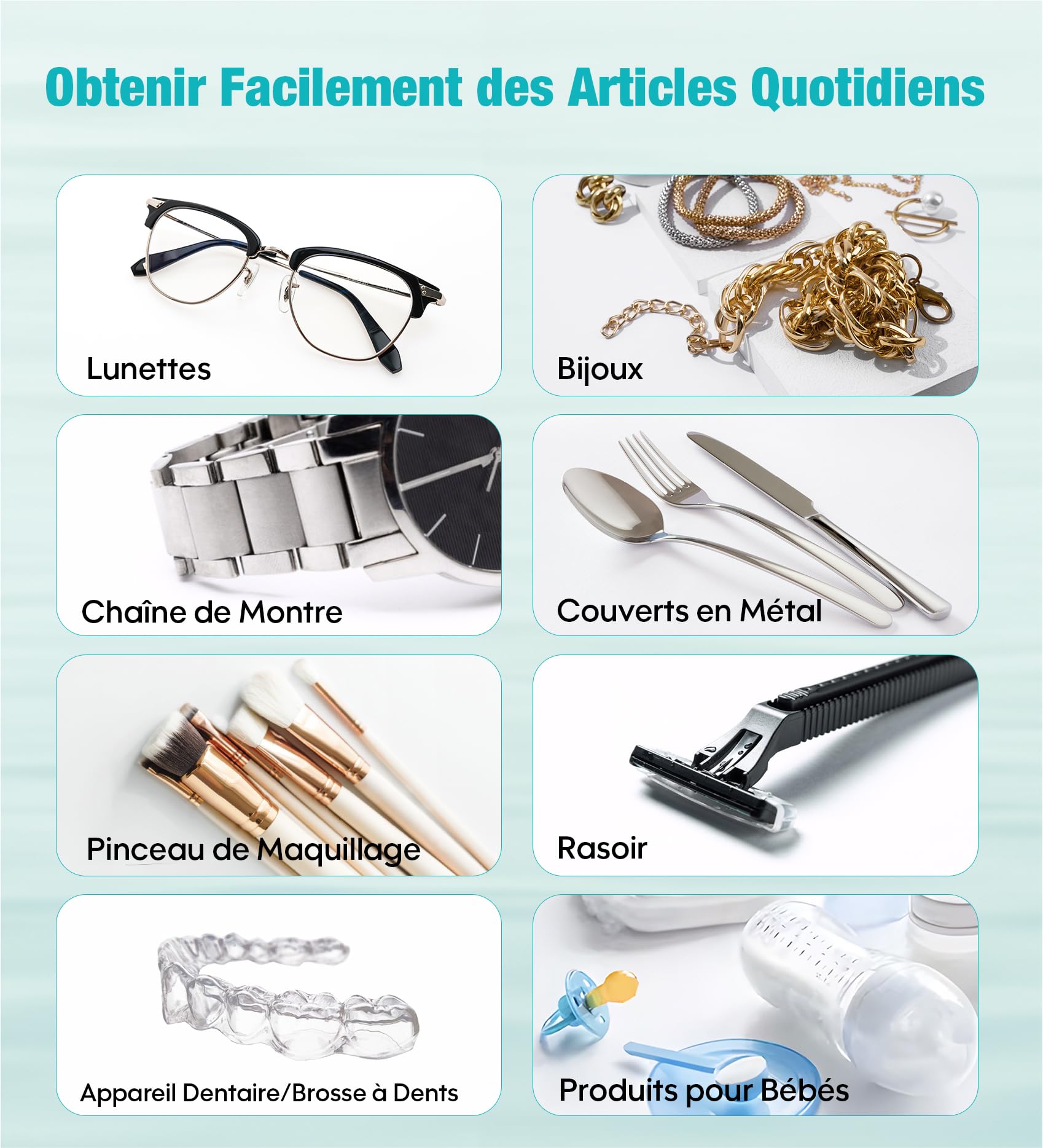 Nettoyeur Ultrasons 660ML 48000Hz 5 Réglages de Temps Professionnel pour Bijoux Montres Lunettes Tête de Rasoir
