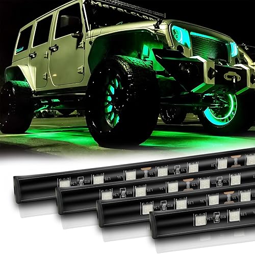 Miniatura 7 de Tira de luz LED de 12 V de 12.7 pulgadas, impermeable, color ámbar, para automóvil, carrito de golf, motocicletas, camiones, barcos, tira de luces