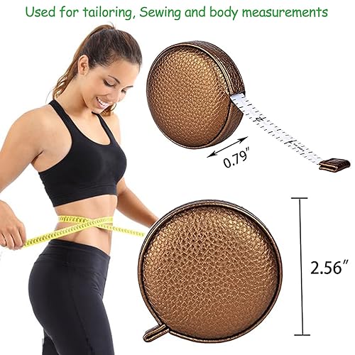 Miniatura 4 de Cinta métrica, 120 pulgadas, cinta métrica de cuero de doble cara, regla flexible para pérdida de peso, medición corporal médica, regla de costura,