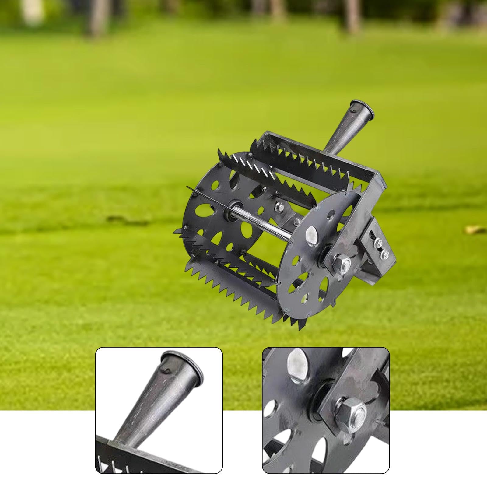 Desmalezadora Rotativa, Aireador de Césped, Cultivador Manual de Mano Resistente para Eliminar Malezas, Cultivador Manual de Empuje para Jardín, Patio
