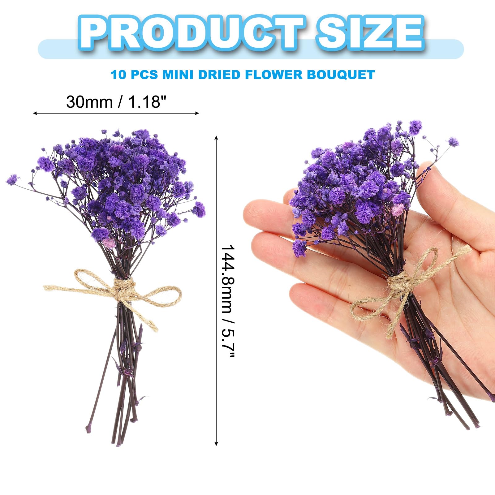 PATIKIL Mini Dried Flower Bouquet - Image 2