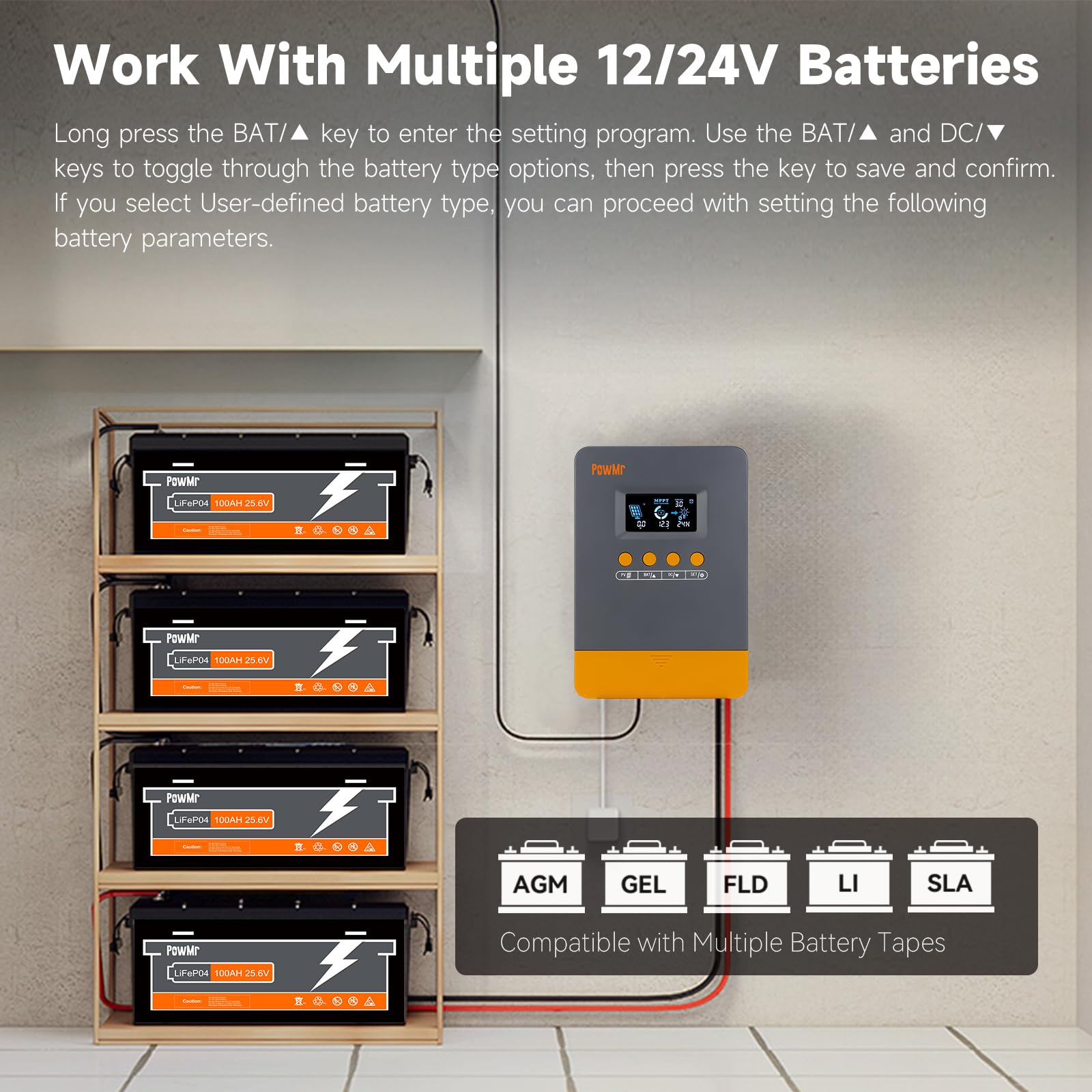 Amazon.co.jp: MPPT ソーラー充電コントローラー 25A12V/24V オート