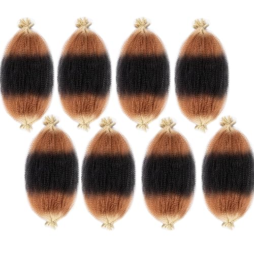 Miniatura 4 de Cabello afro trenzado preseparado de 12 pulgadas, 8 paquetes de rizos naturales preesponjosos, perfectos para cabello de ganchillo Marley, adecuado