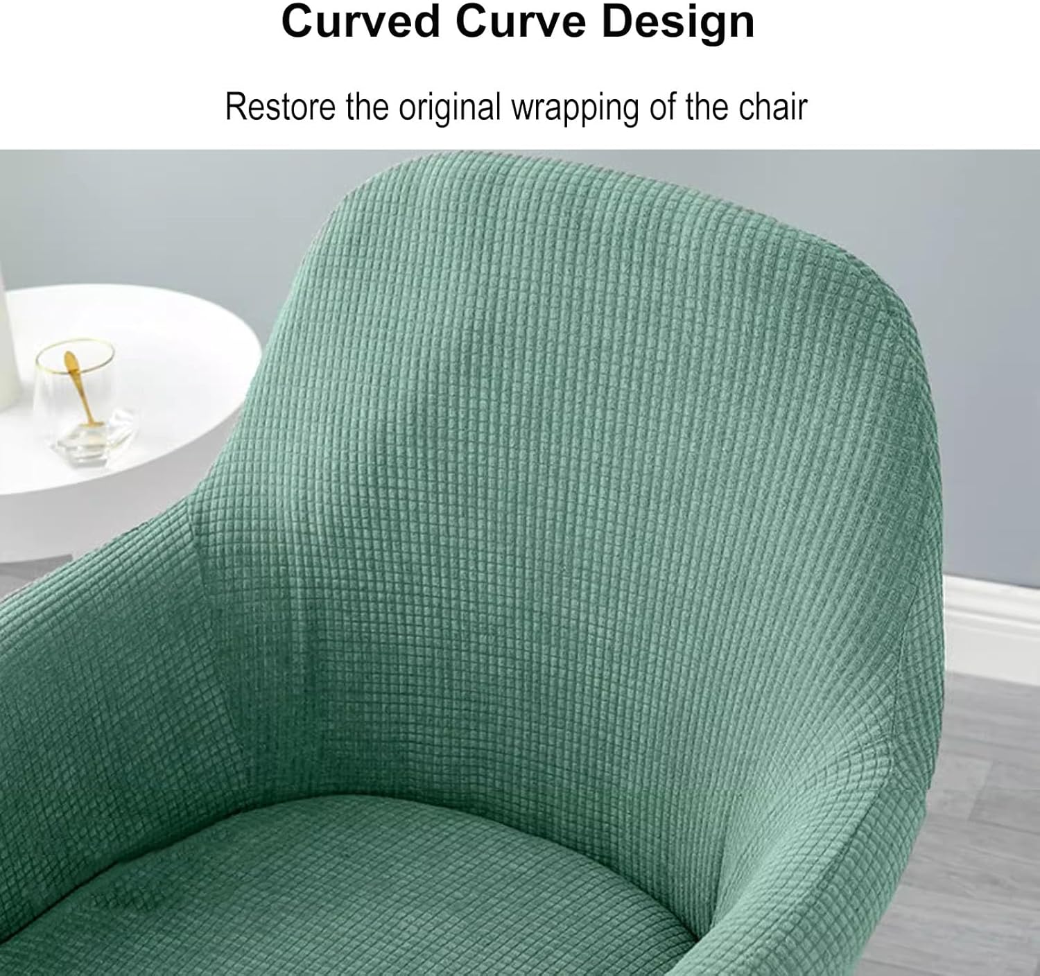 Stretch Dining Chair Covers Modern Curved Back Chair Slipcover Soft Armchair Cover Washable Chair Protectors for Home Living Room,Red,2pcs