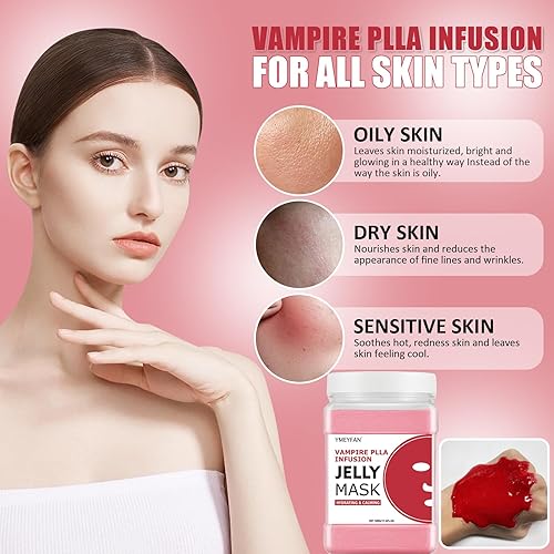 Miniatura 3 de Máscara de gelatina para tratamientos faciales profesionales  Máscara de vampiro hidrojelly en polvo, hidrata y aprieta la mascarilla facial para el