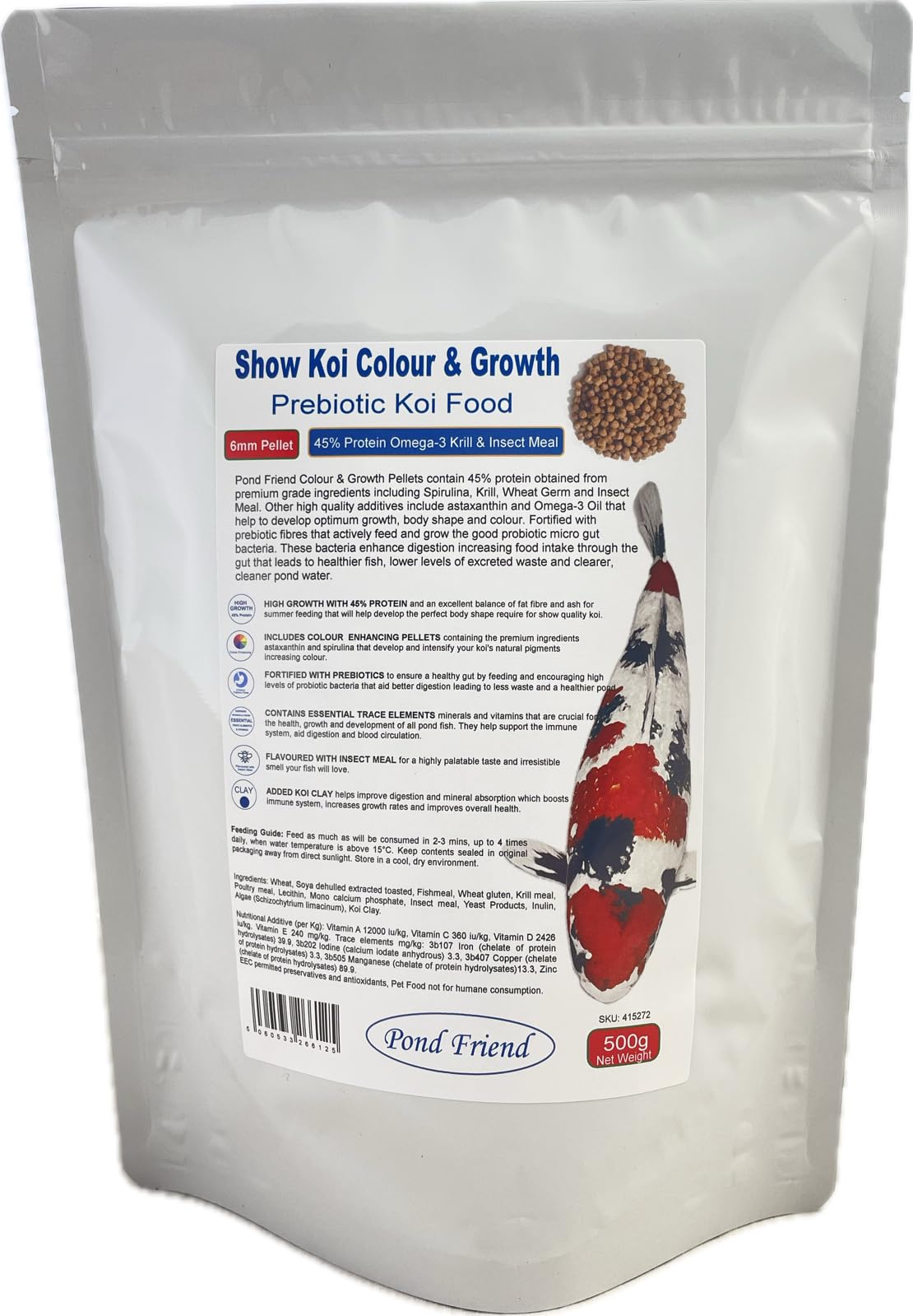 Pond Friend Show Colour & Growth Pellet 500g 6mm