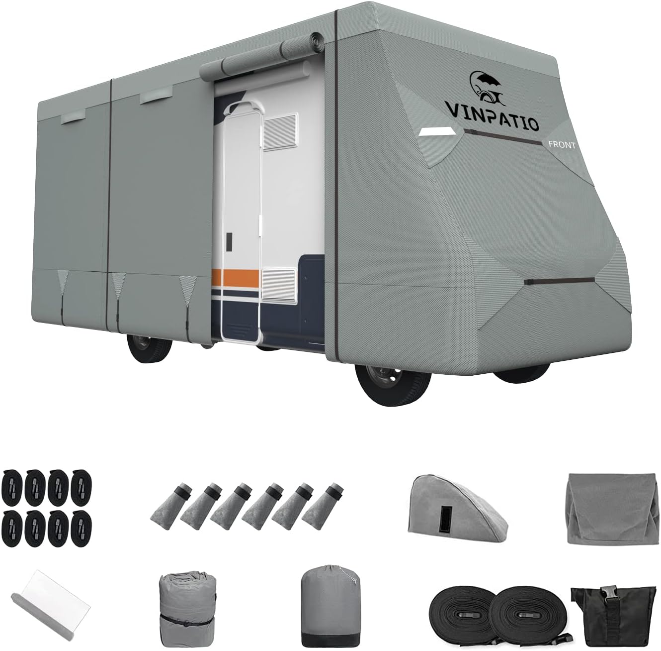 VINPATIO Class C RV Cover Extra Thick 7 Layer Top, Fits 26