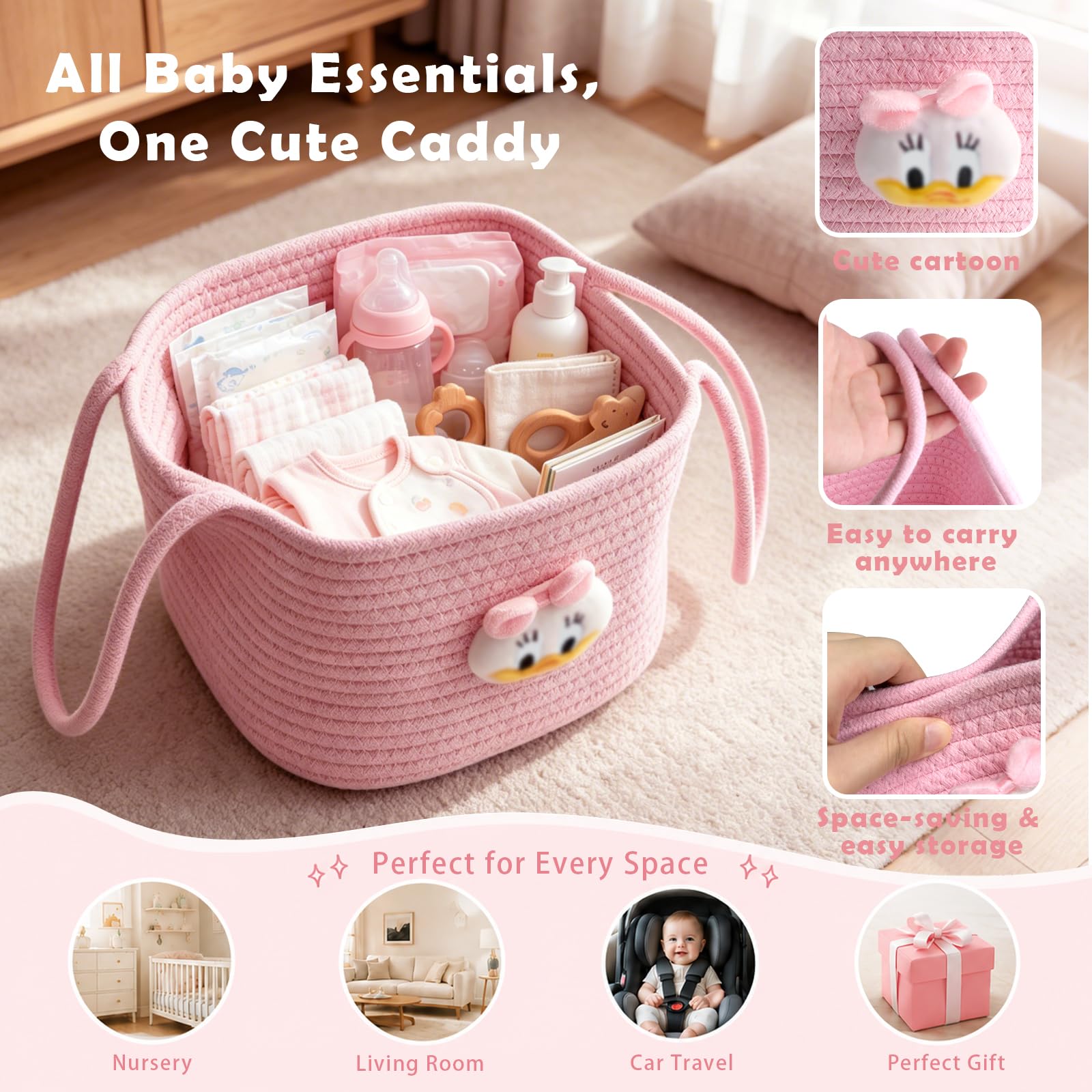 Set Regalo Neonato Femmina 10 Pezzi Regalo Nascita | con Copertina Bebè Peluche Doudou Sonaglio Libro in Tessuto Body Bavaglino e Calzini Perfetto per Baby Shower Battesimo