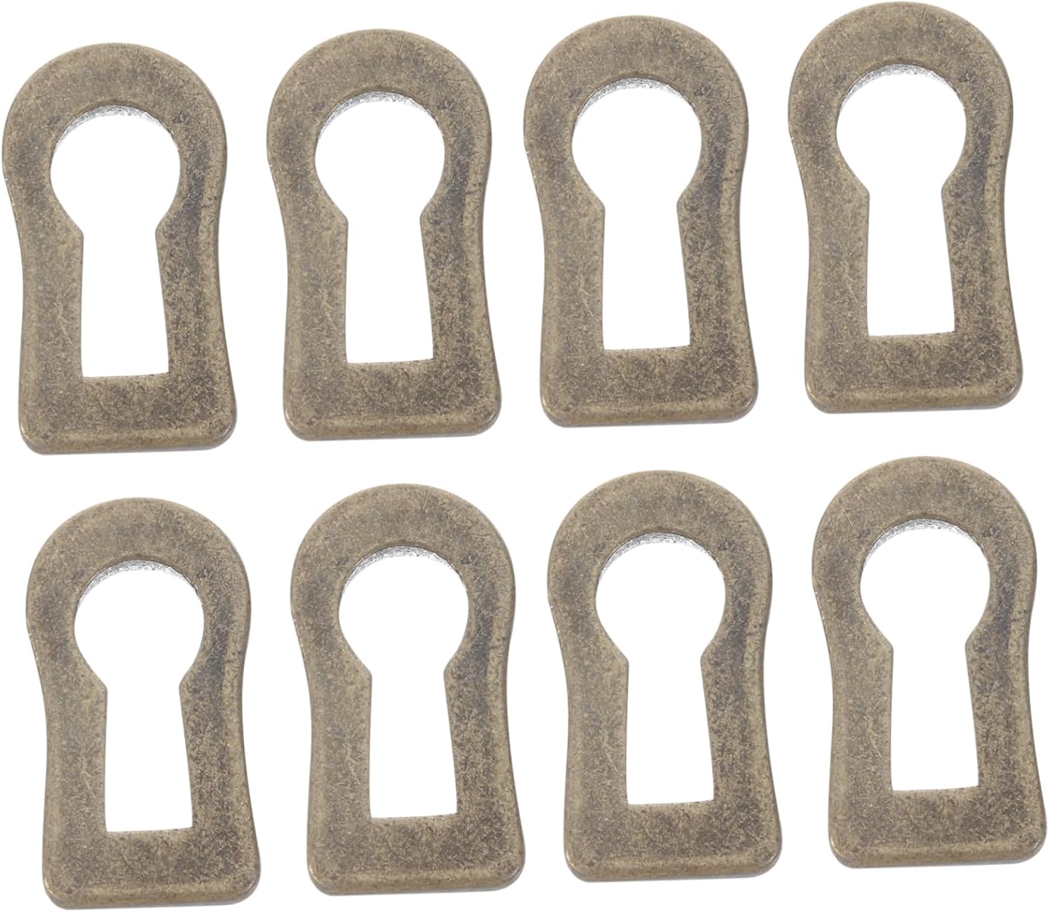 DOITOOL 30pcs Antique Keyhole Decorative Escutcheon Plates for Furniture Keyhole Inserts to Prevent Damage for Cabinets Dressers and More Decor