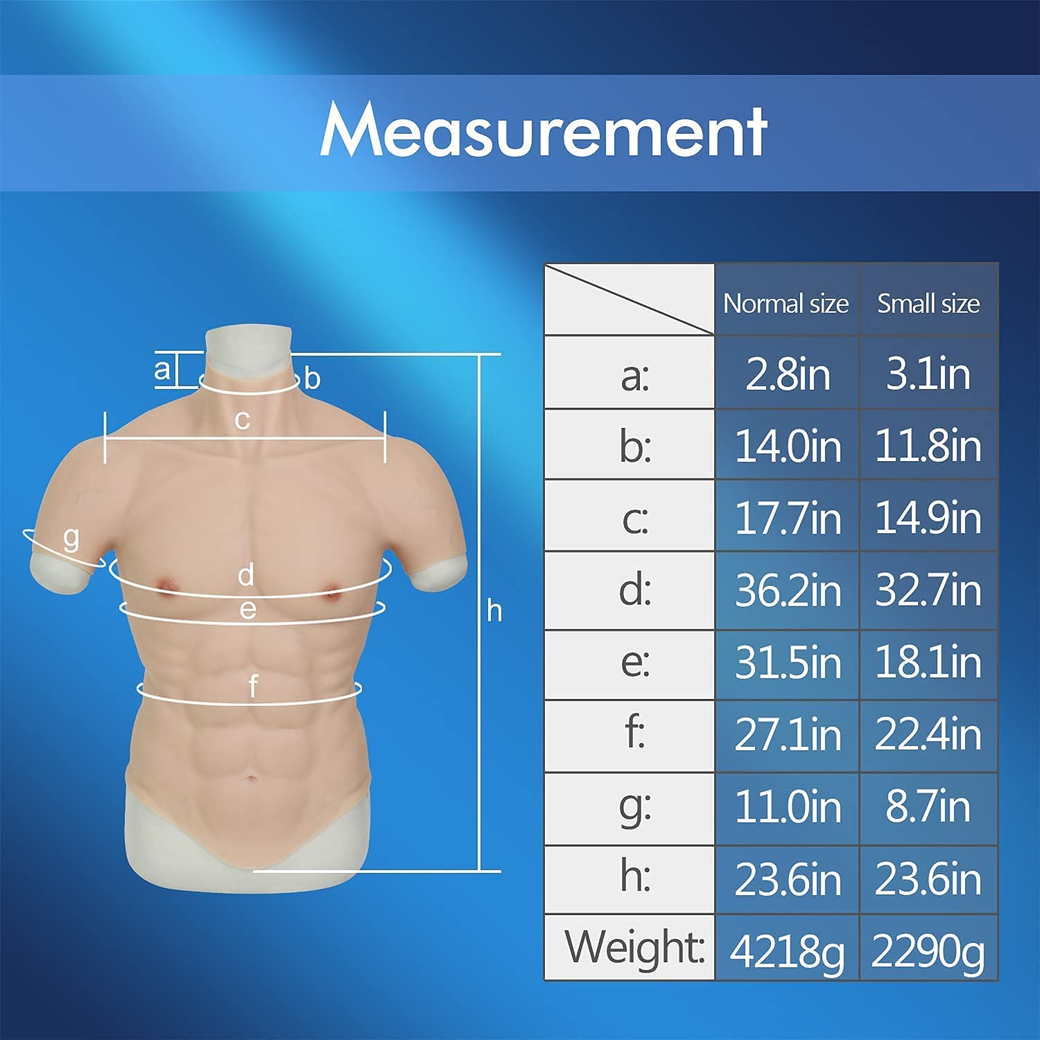 ROANYER Male Chest Silicone Muscle Suit Realistic Mens Silicone Chest Male Fake Muscle Belly For