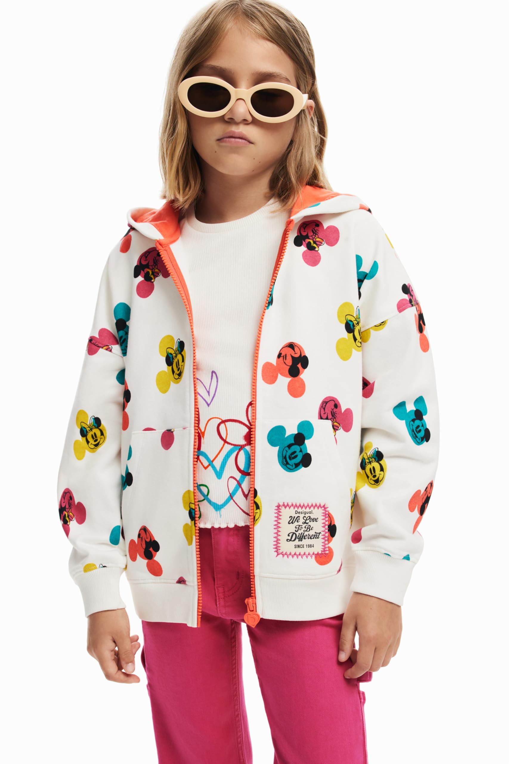 Desigual Girl's GIRL KNIT SWEAT LONG SLEEVE Sweatshirt, White