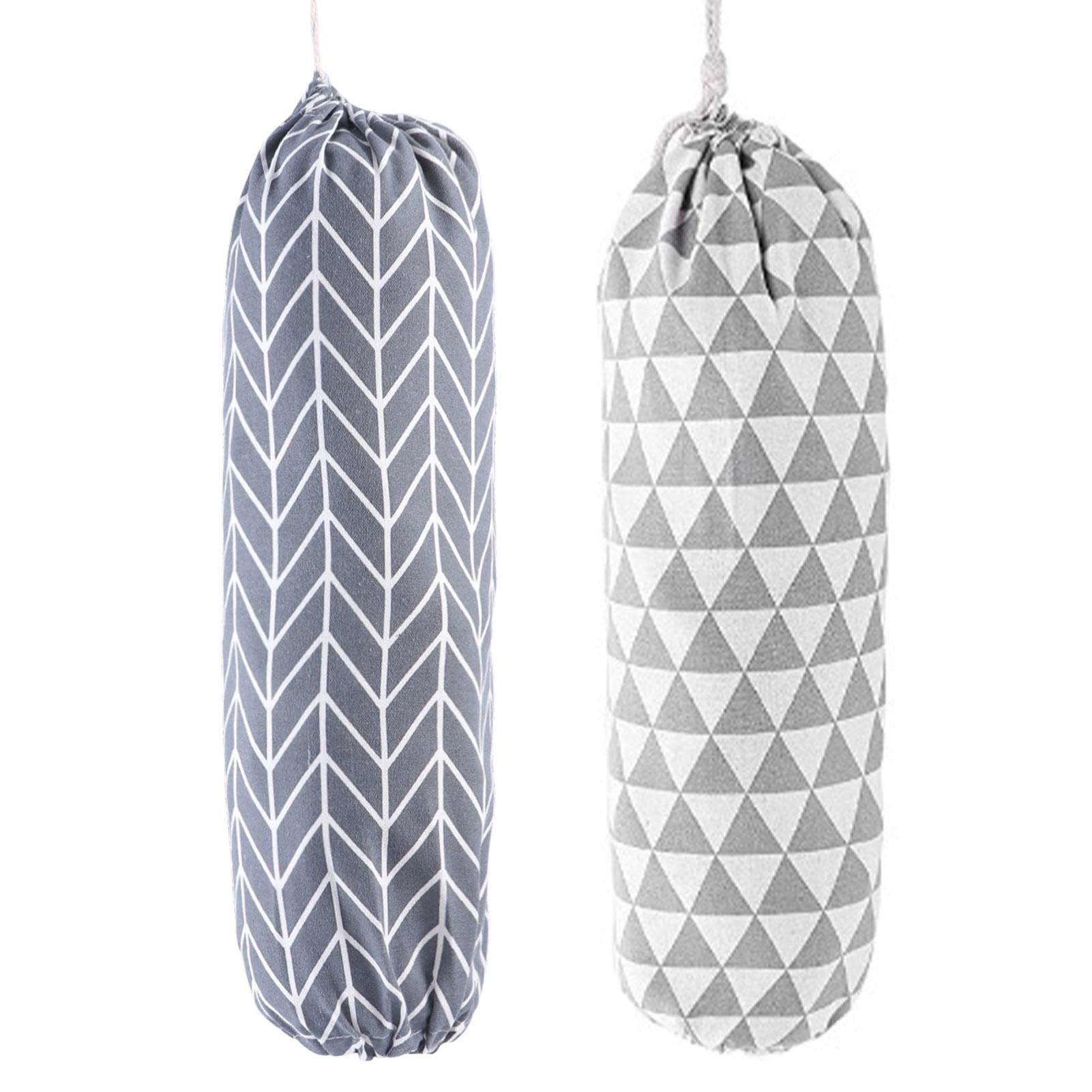 Xelmorant 2 Pcs Plastic Bag Holder, Carrier Bag Storage, Carrier Bag Holder, Dispenser Hanging Storage Bag, Carrier Bag, Holder Storage for Carrier Bag Storage Holder Kitchen Travelling Supplies