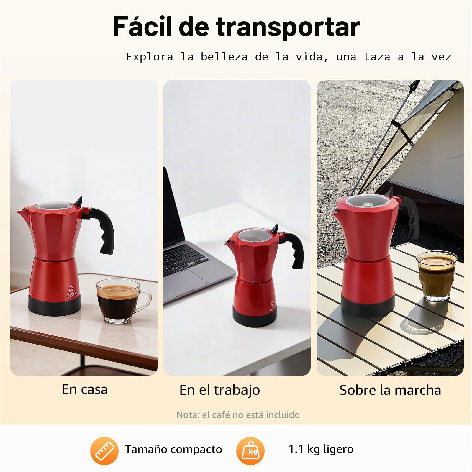 480W Cafetera Italiana 6 Tazas Cafetera para Induccion Cafetera con Base Pequeña Cafeteras Expreso Ofertas Aplicar Casa, Conferencia, Cafetería, DIY Varios Tipos Café Exquisito