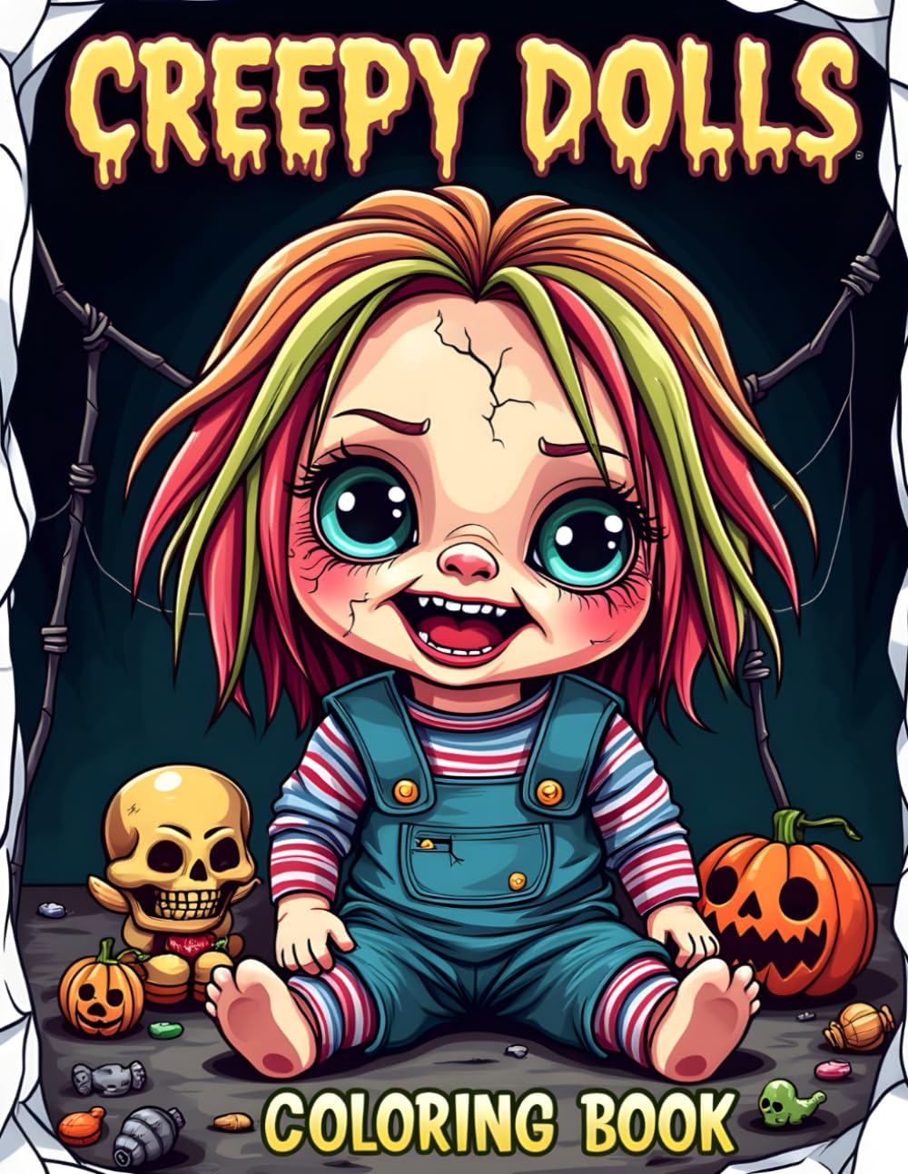 My Creepy Dolls Coloring Book Teens & Adults: 40+ Scary and Horror Coloring Pages for Kids 12+. Voodoo Puppets, Clown Dolls & Dark Fantasy Drawings for Halloween.