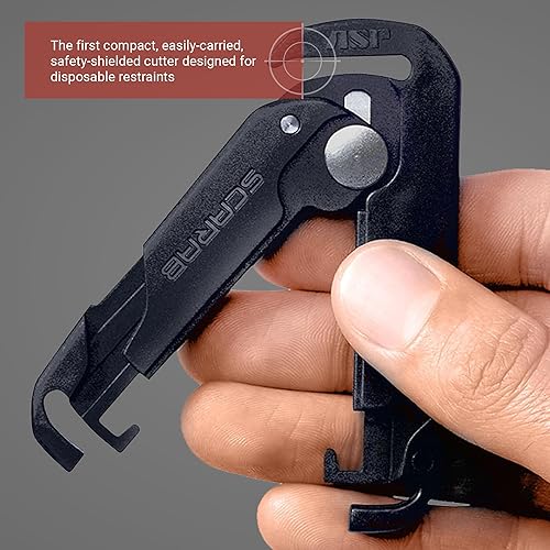Miniatura 3 de ASP Cortador Scarab para restricciones de triple pliegue, cortadores para extracción segura de esposas desechables, hoja de seguridad compacta para