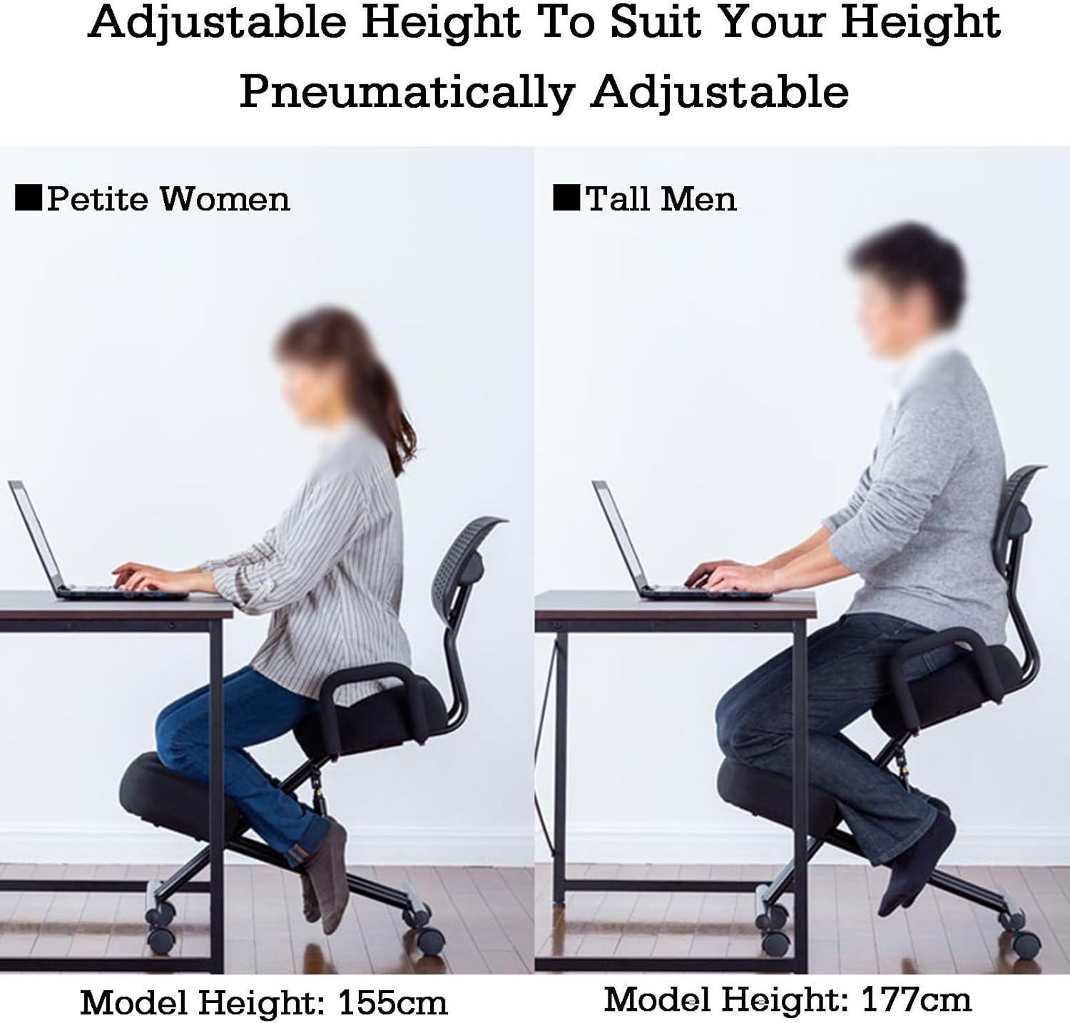 Adjustable Ergonomic Kneeling Chair,ADHD Backrest Chair,Relieve Back Pain & Improve Posture,Height Adjustable for Office