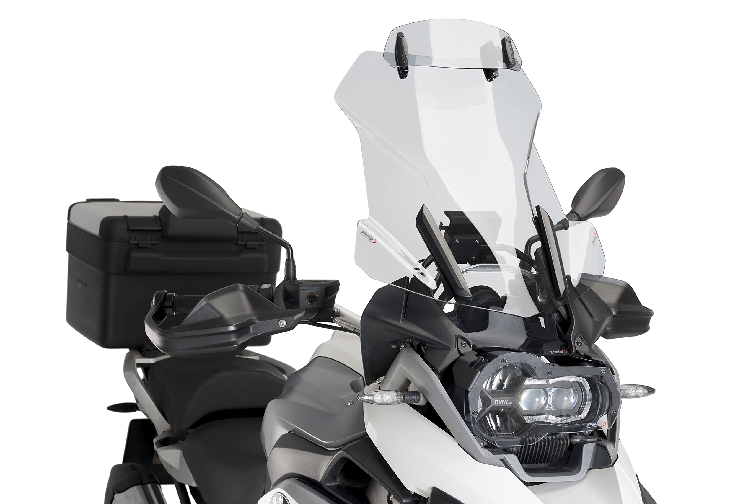 Puig 6320W Visera Multiregulable Clip-on para cúpula de Moto con Ajuste de posición y diseño Resistente Que Mejora la protección aerodinámica, Transparente