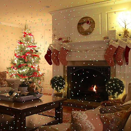 Miniatura 7 de Proyector de luces láser de Navidad al aire libre, estrellas rojas y verdes, impermeables, para iluminación navideña, ducha, fiesta, boda, jardín,