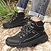 SFXLUCART New Men's Boots Fashion Outdoor Hiking Boots Waterproof Leather Men's Work Boot Non-slip Men Desert Ankle Boot Sneakers (Black,11)