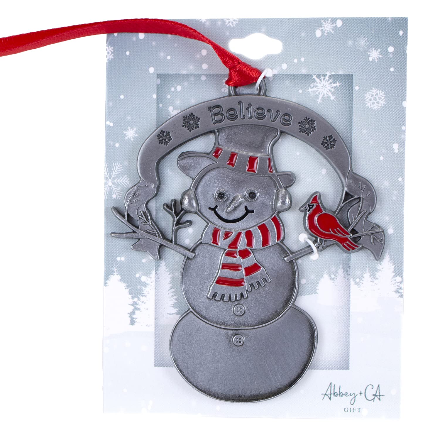 Abbey & CA Gift Believe - Adorno de muñeco de Nieve