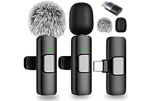 INALÁMBRICO - Micrófono de solapa para iPhone - Android, iPad, Tabletas -...