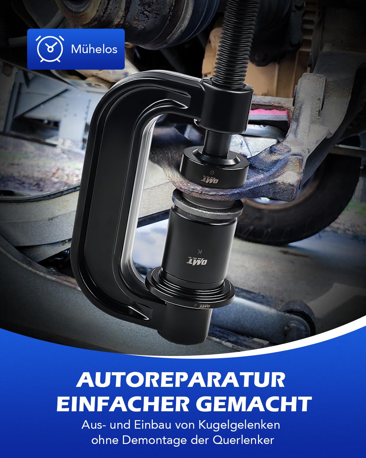 Orion Motor Tech 10 TLG 4 in 1 Traggelenk Kugelgelenk Abzieher Ausdrücker 4 x 4 Radnaben Kreuzgelenke Traggelenk Werkzeug Universal Kugelgelenk Auspresswerkzeug Set