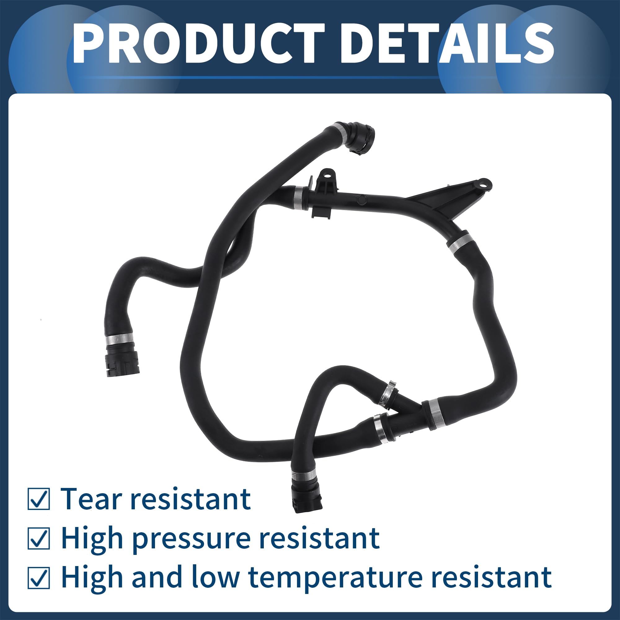 Manguera del Radiador Manguera del Calentador No.17128677245 para BMW 230i XDrive 2017-2021 Goma 1 Pc Bomba de Refrigerante Eléctrica Tubo de Agua de Enfriamiento