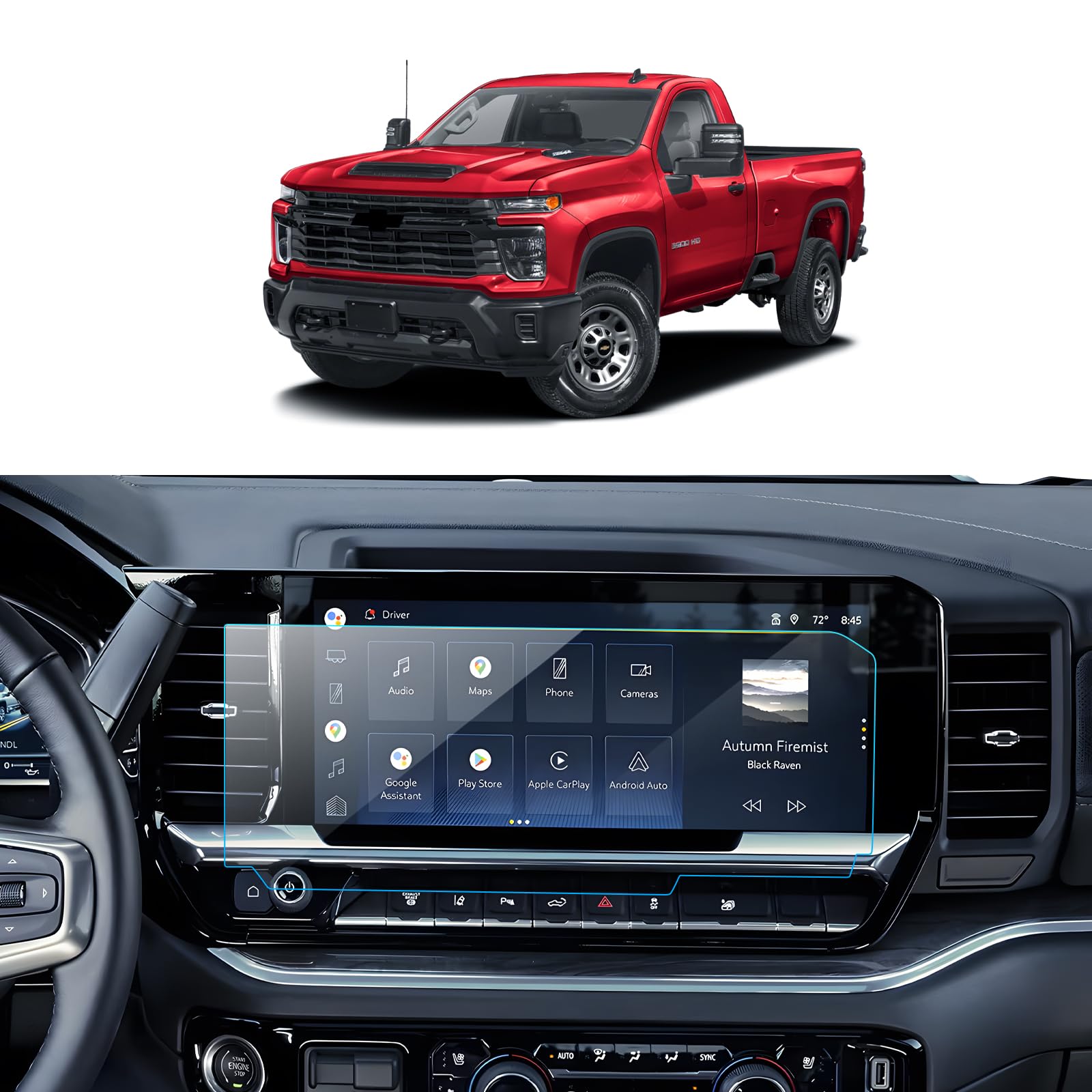 Accessoires de navigation Silverado & Sierra : film en verre pour écran 33,4" de voyage - 8