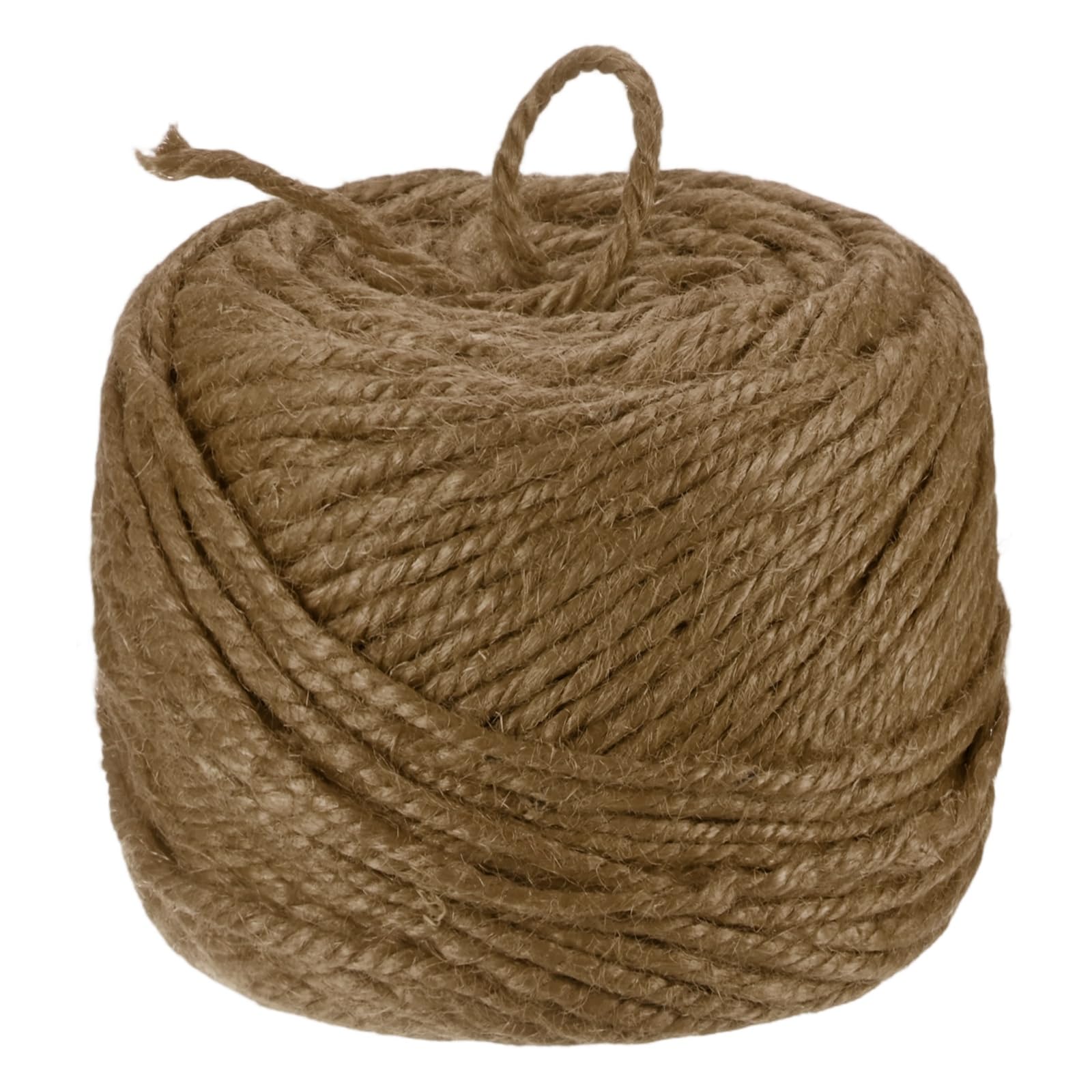 M METERXITY 1-Pack Natural Jute Twine String, 3mm x 328ft/100m Long Garden Twine Balls for Crafts/Gift Wrapping/Gardening Plants, Durable Plant Ties Thick Rope [Dark Brown]