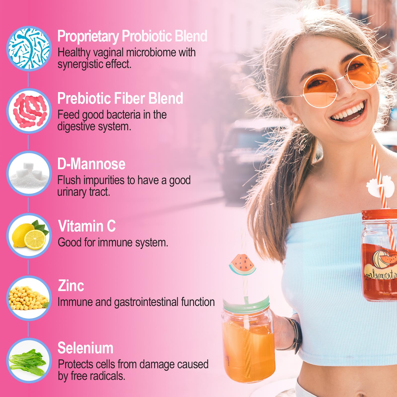 Vaginal Probiotic, 70 Billion CFU, for Odor, Flor & PH Balance, 60 Caps — Amazon image 4