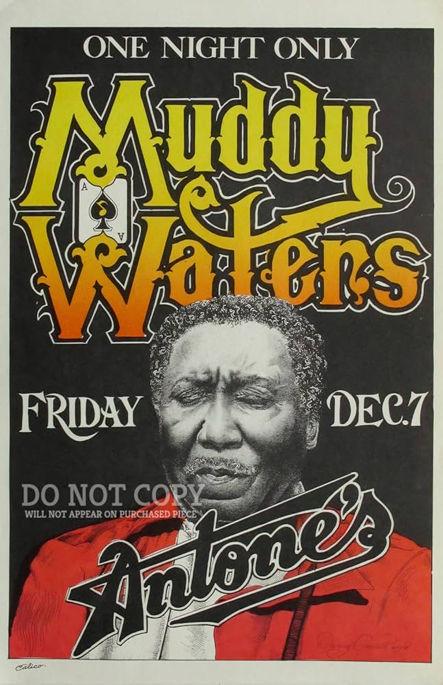 フィルモア1966ポスター/Muddy waters Muddy Waters Vintage Concert Poster from Fillmore Auditorium
