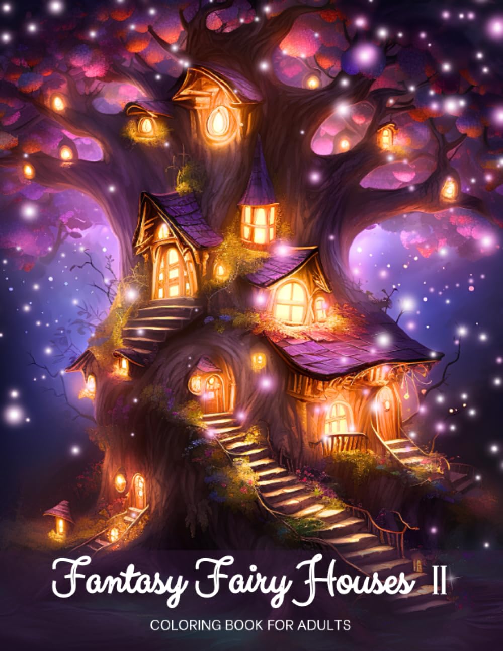 Fantasy Fairy Houses 2 Coloring Book for Adults: 50 High-Quality Images of Fairy architecture for Artistic Expression, Creativity, and Relaxation