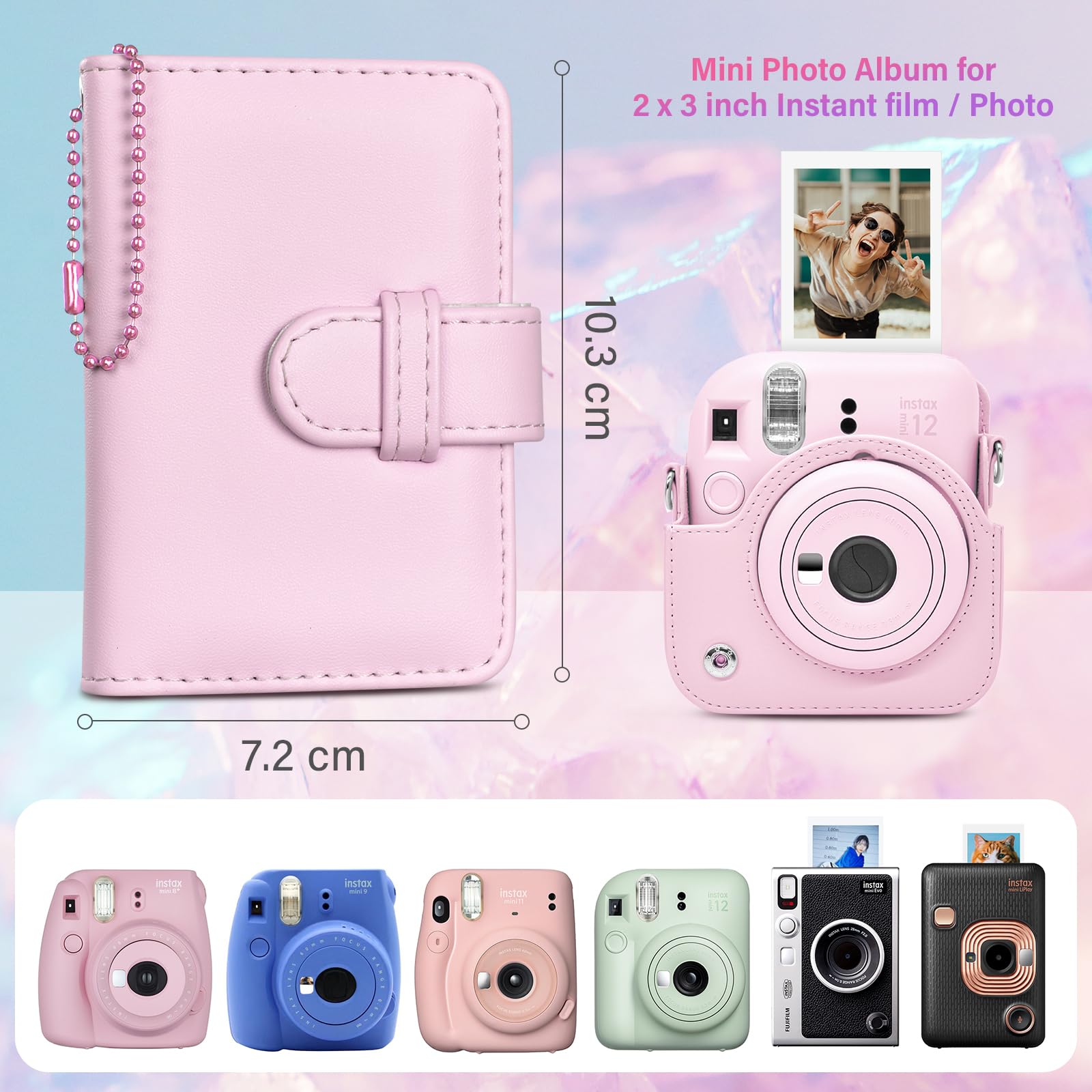 HIYQIN 32 Pockets Mini Photo Album Compatible with Fujifilm Instax Mini Film - Image 2