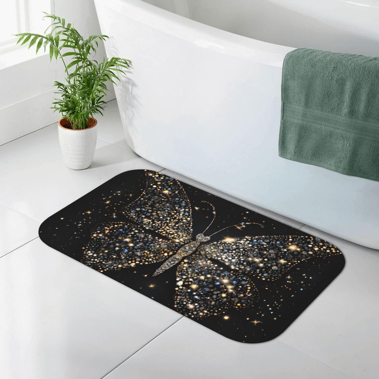 Tapis de bain séchage rapide en diatomée douce antidérapante pour douche