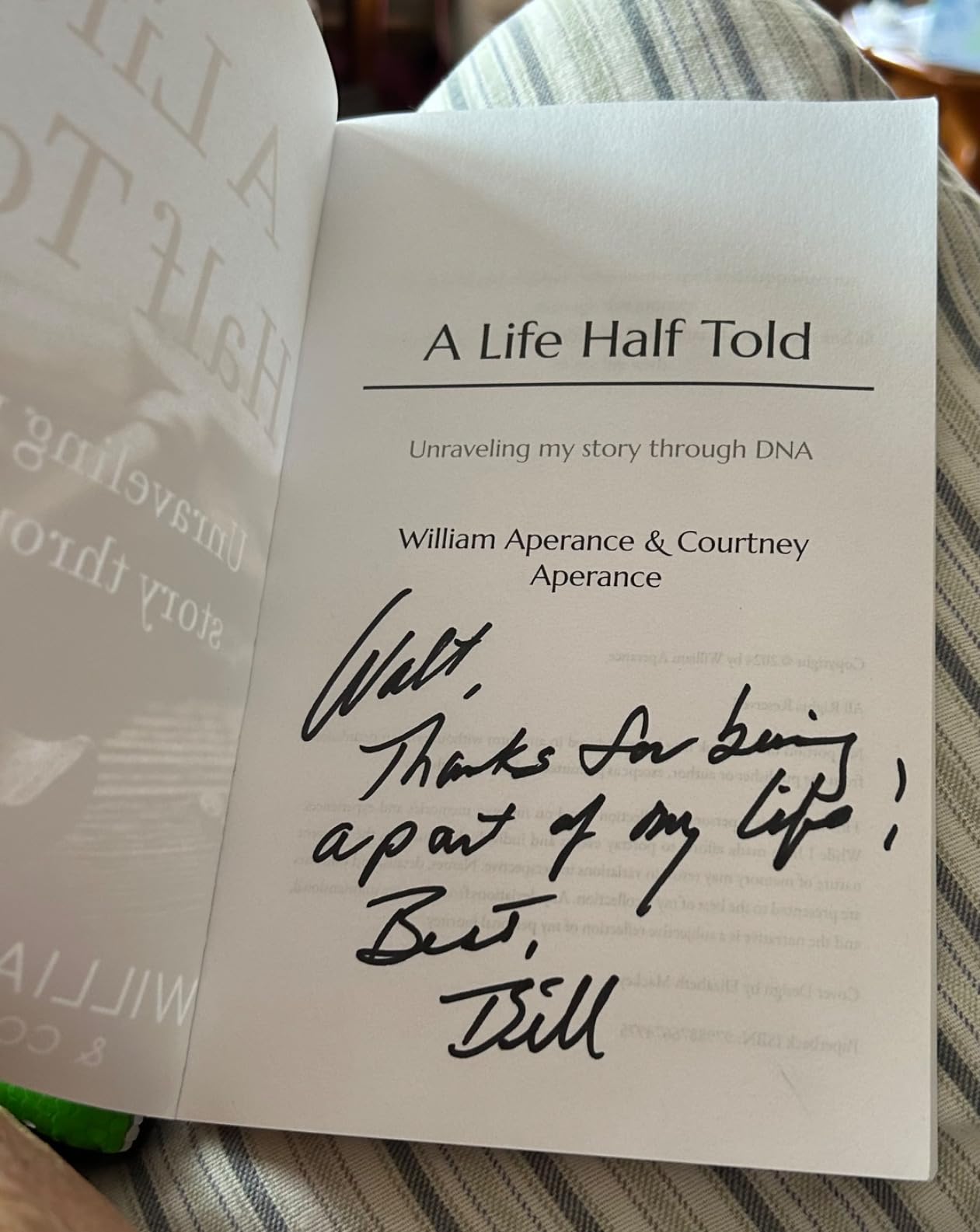 A Life Half Told Unraveling my story through DNA Aperance, William