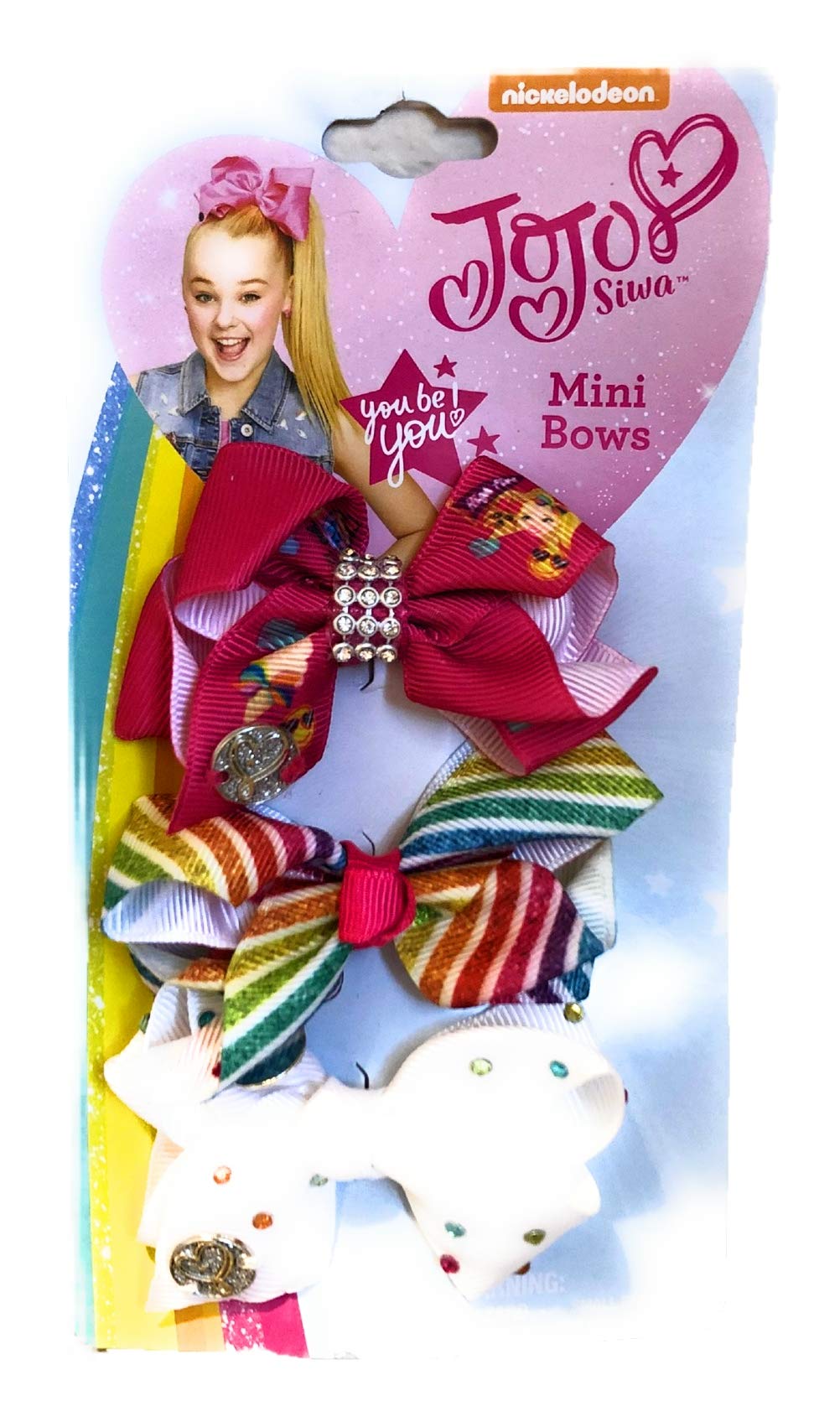3 Mini Nœuds JoJo Siwa Licorne Arc-en-ciel Pour Cheveux - Lot De 3, Total 9 Pièces