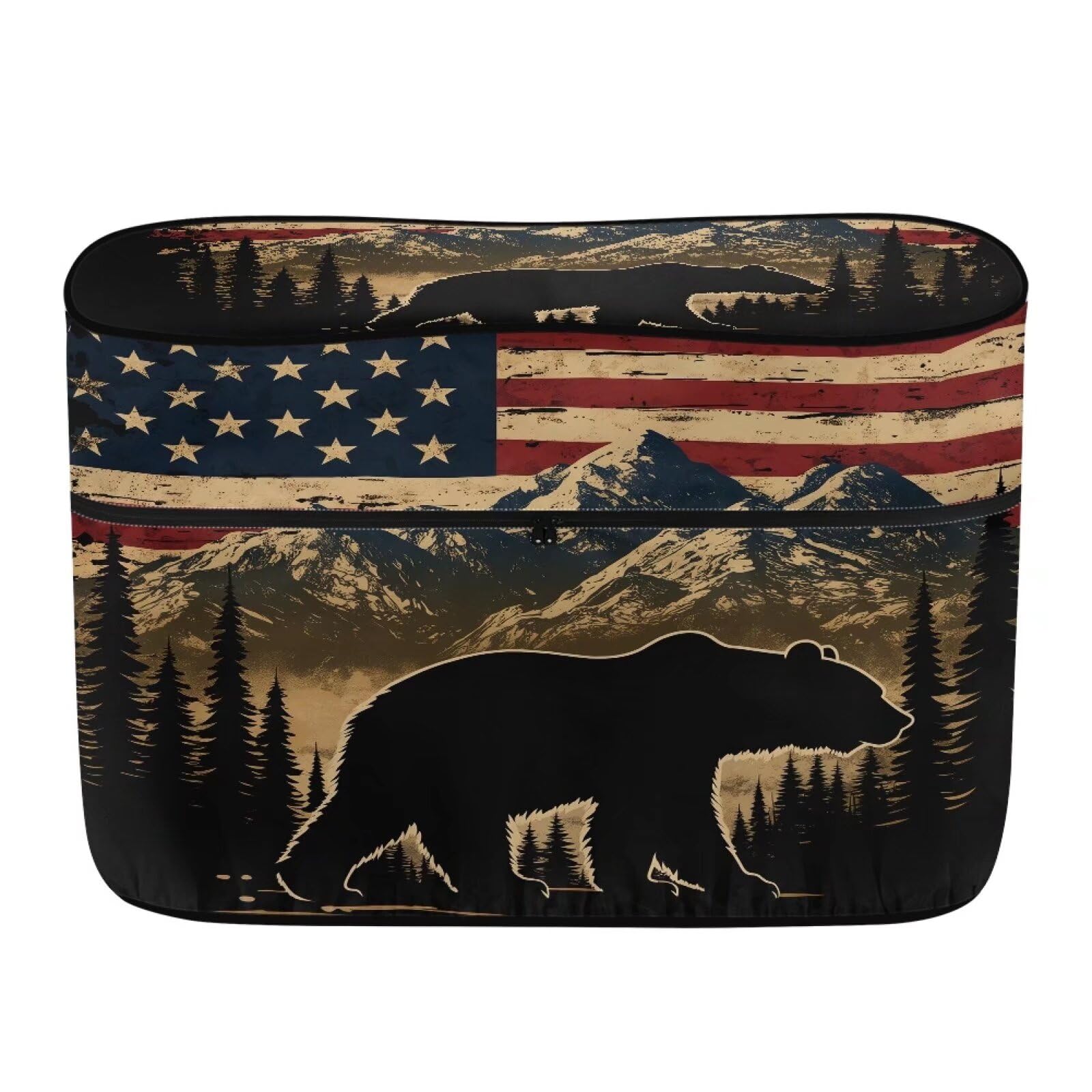 Generic RV Propane Tank Cover Waterproof Propane Tank Cover for Camper RV Trailer Camper Propane Tank Protector with Bidirectional Zipper-American