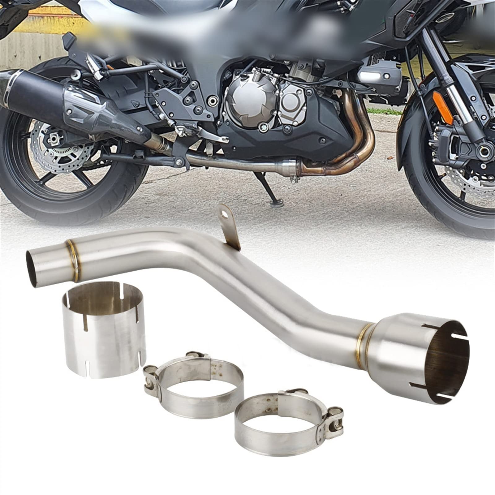 Fuga Decat Tubo Moto Catalizzatore di Scarico Elimina Tubo per Kawasaki per VERSYS 1000 2019 2020 2021 KLZ1000 19 20 21 per VERSYS 1000 Decorare