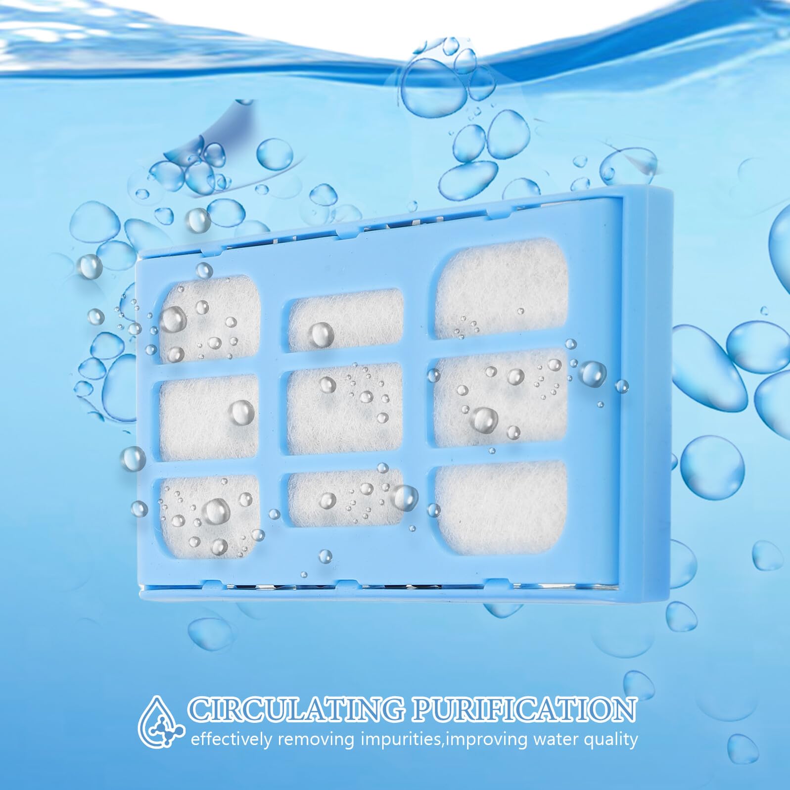 12 Stück Teiliges Pet Wasserfilter Ersatz für Haustier Trinkbrunnen Quadratische Aktivkohlefilter Kompatibel mit Katzen Hundetrinksystemen Effiziente Filtration für Sauberes