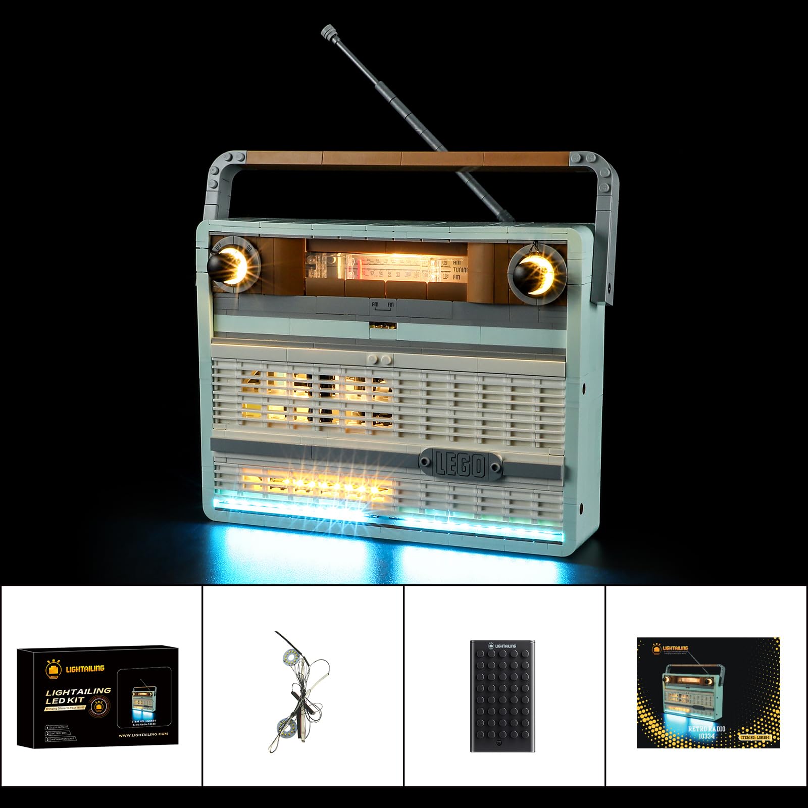 LIGHTAILING Set di Luci per Lego-10334 Radio vintage Modello da Costruire - NON Incluso nel Modello