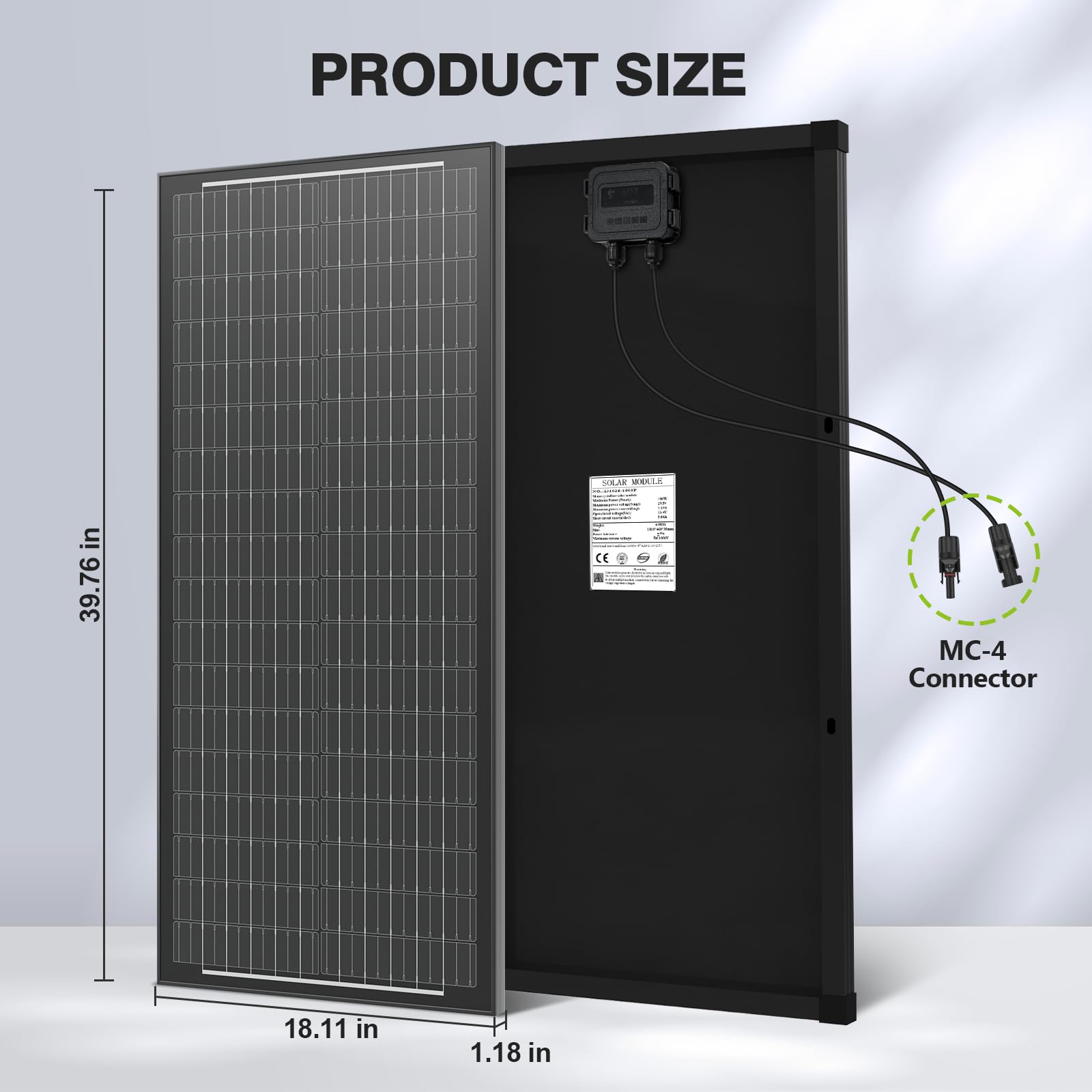 Y&H 100W flexibel monokristallijn zonnepaneel, 12V lichtgewicht ultra