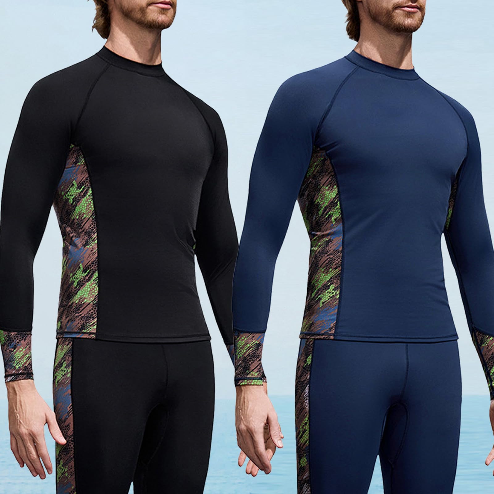 Muta da uomo in neoprene, con protezione termica, ultra elastica, per immersioni, snorkeling, impermeabile, per surf, in neoprene, a maniche lunghe, alta