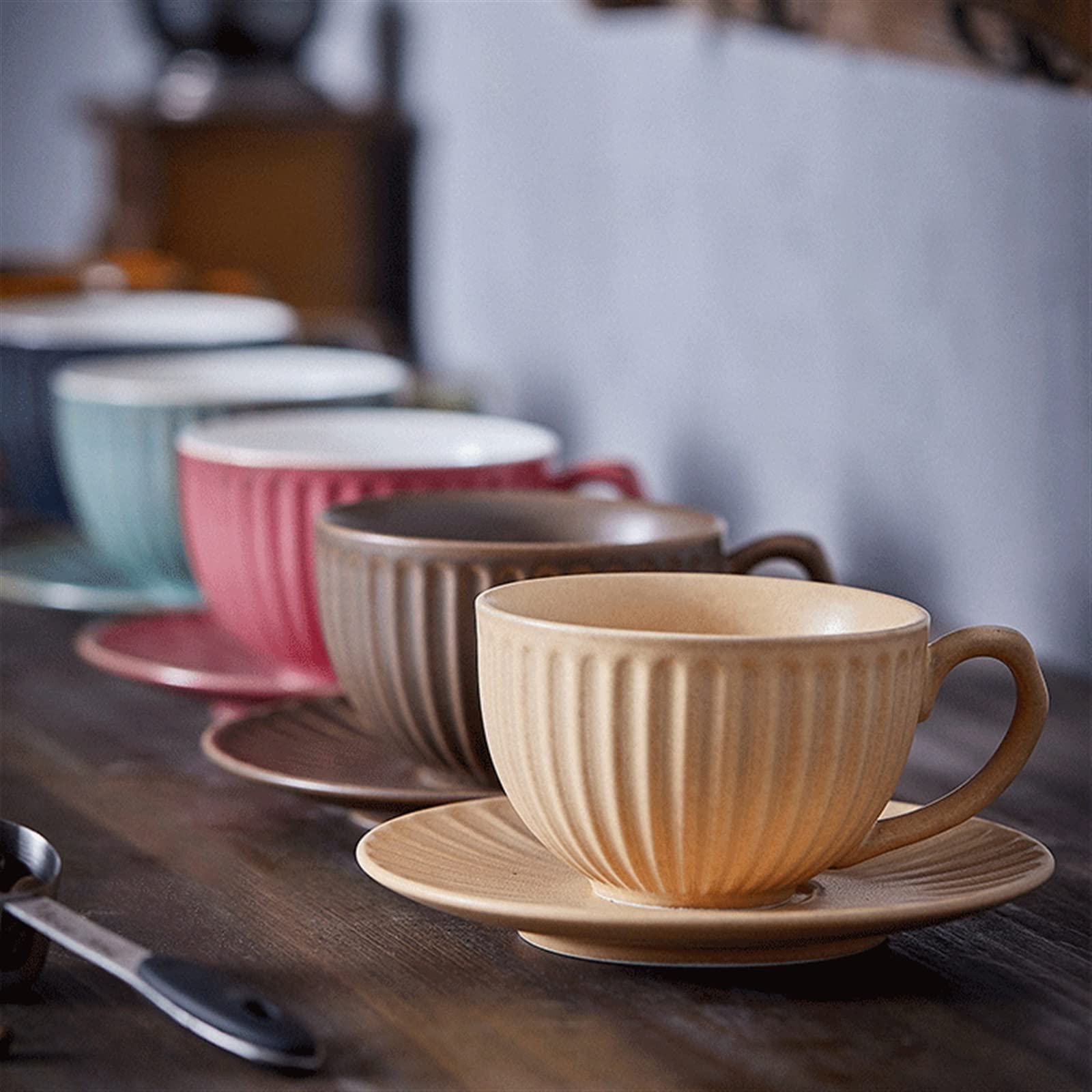 Kubki do kawy vintage kubek do kawy domowy ceramiczny zestaw kwiatów latte pranie ręczne popołudniowa herbata
